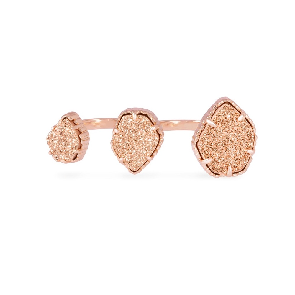 NEW Kendra Scott Naomi Double Ring-Rose Gold